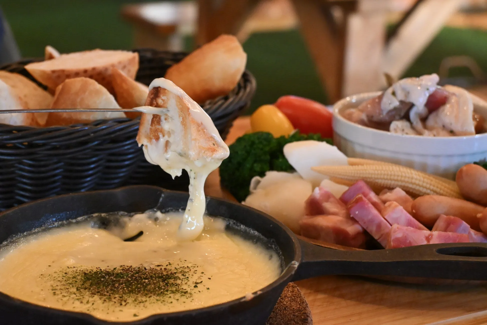 チーズフォンデュの様子