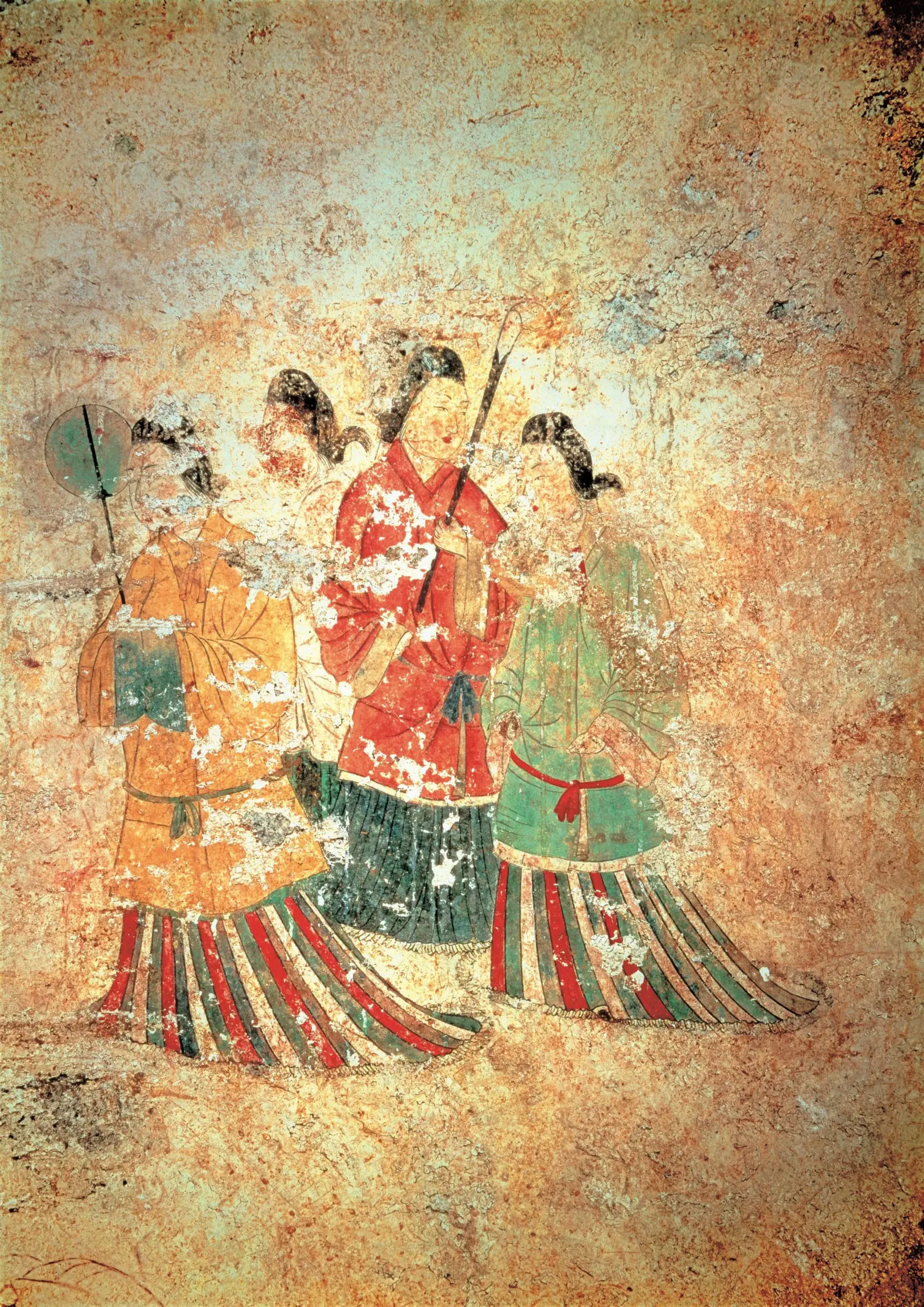 高松塚古墳西壁女子群像（レプリカ）