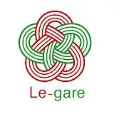 赤と緑の曲線が組み合わさったデザインのロゴ。ロゴの下には「Le-gare」の文字。