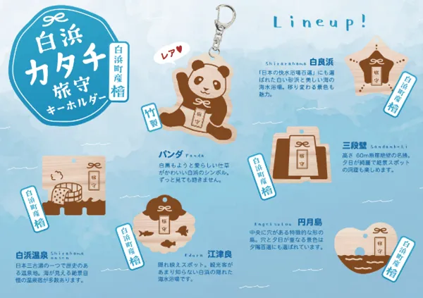 白浜がちゃ第一弾のラインナップ