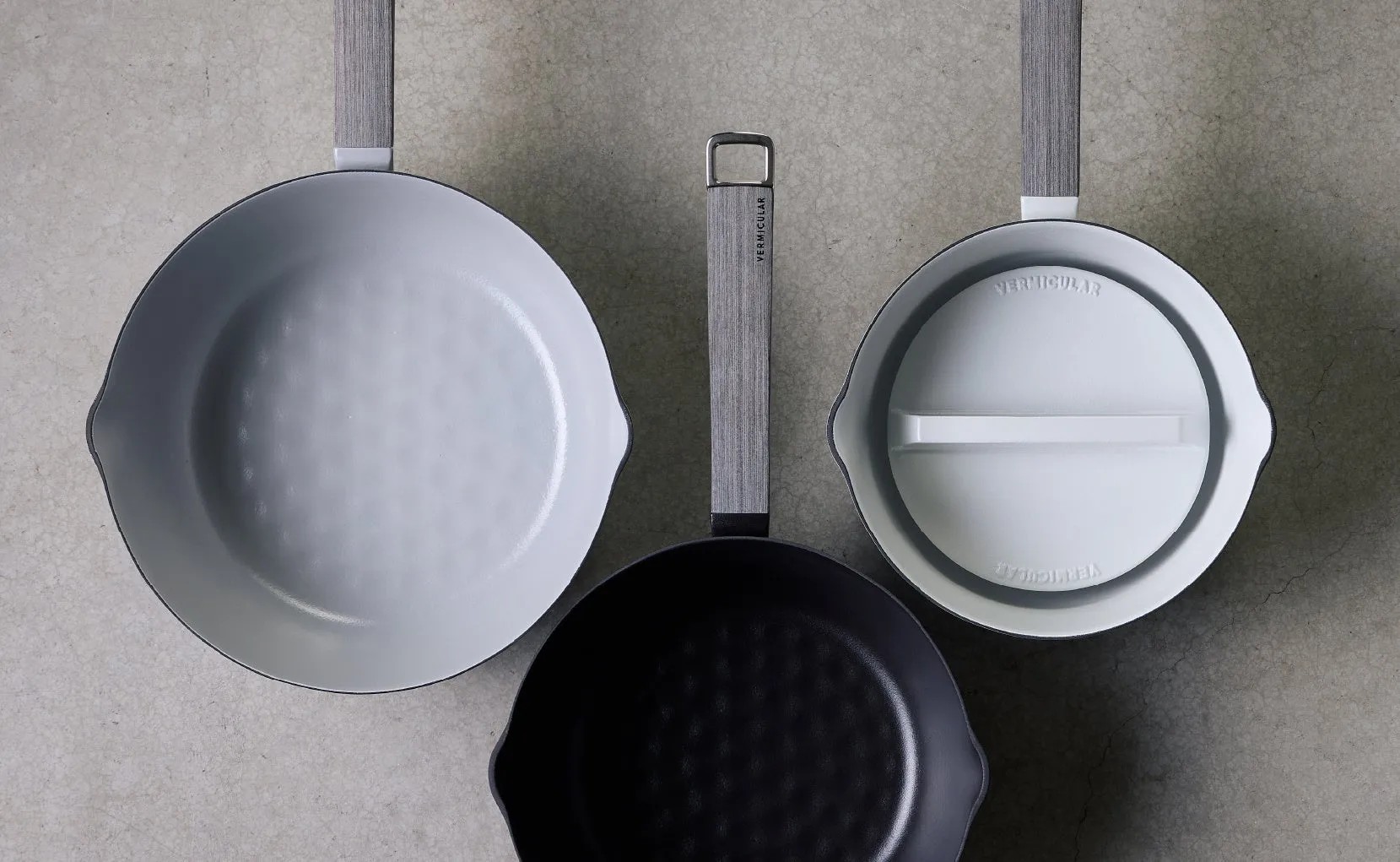 3つのヴァーミキュラの鍋とフライパン