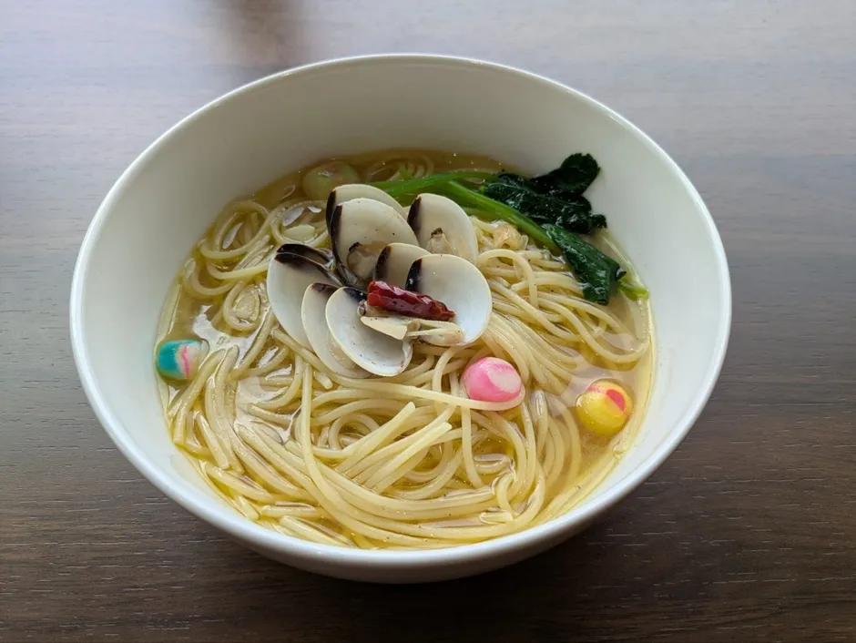 はまぐりと白ワインのスープパスタ