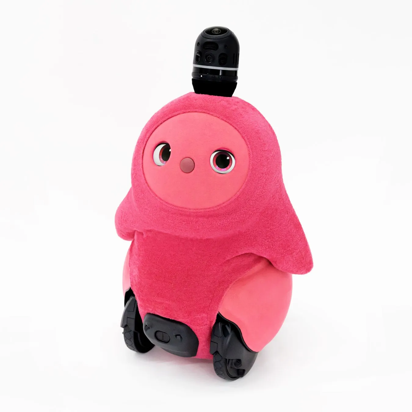 ピンクのホールガーメントウェアを着用したLOVOT