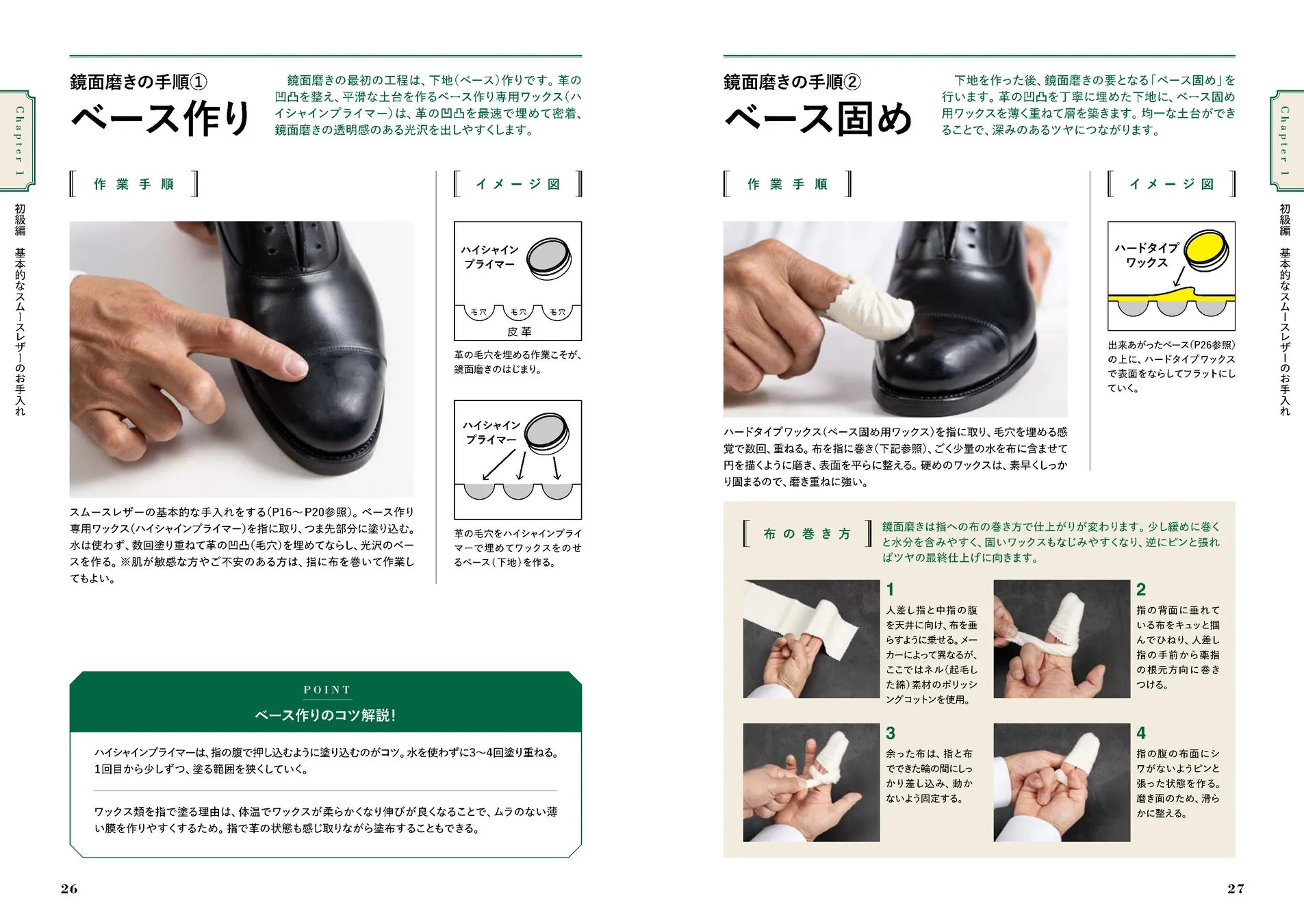 鏡面磨きの工程