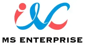 青と赤の曲線で構成されたロゴ。ロゴの下に「MS ENTERPRISE」と書かれたテキストがある。