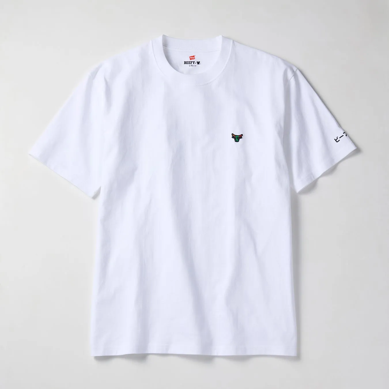 Hanes x セブン-イレブン BEEFY-Tの限定ワッペンとカタカナロゴ