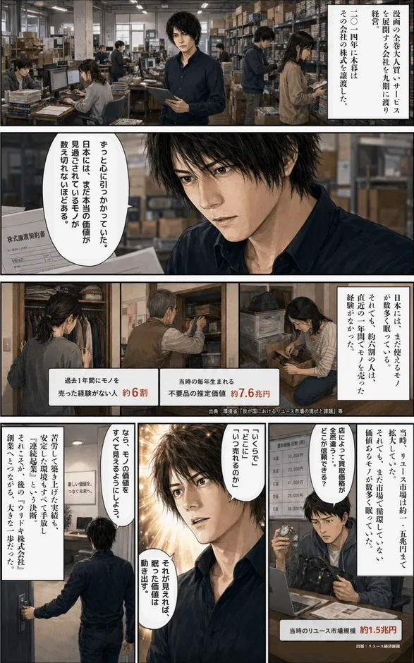 ウリドキ企業理解漫画の一部