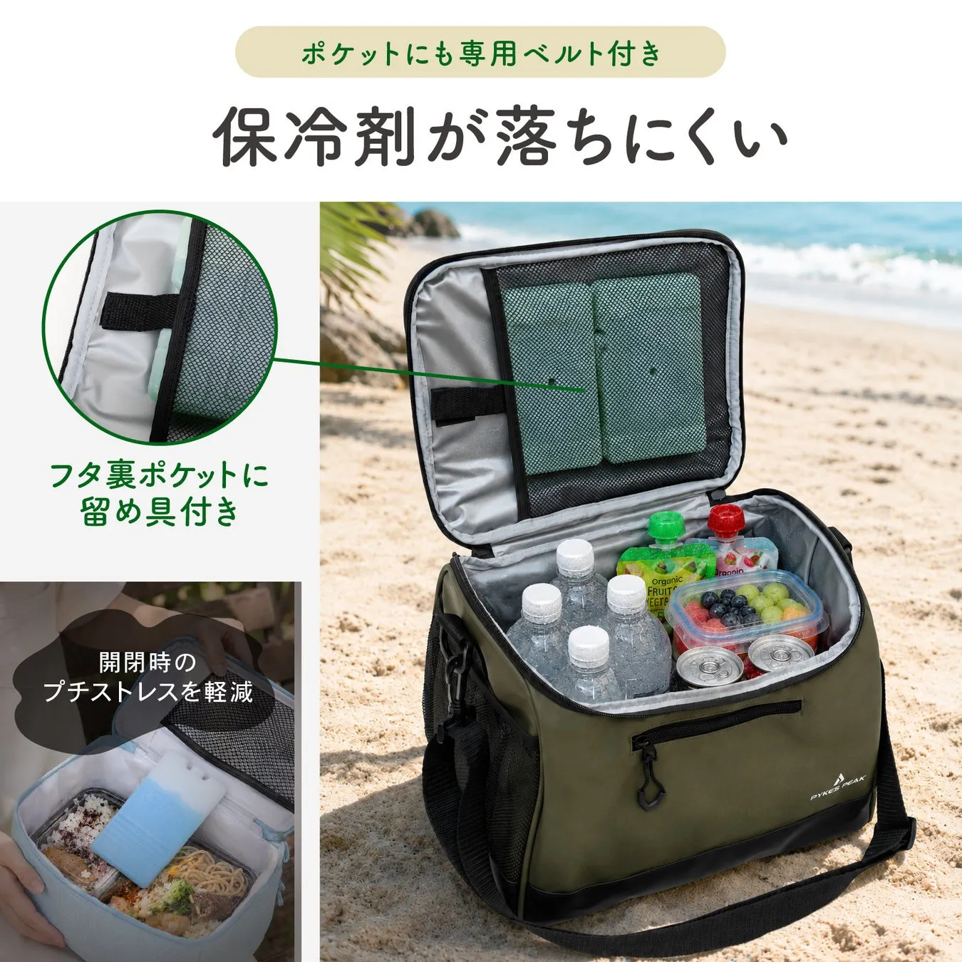 保冷剤ズレ落ち防止ベルト