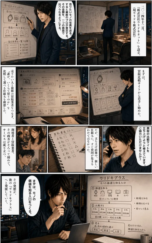 ウリドキ企業理解漫画の一部