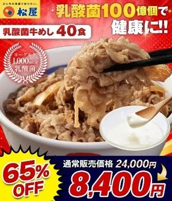 乳酸菌牛めし 40食商品画像