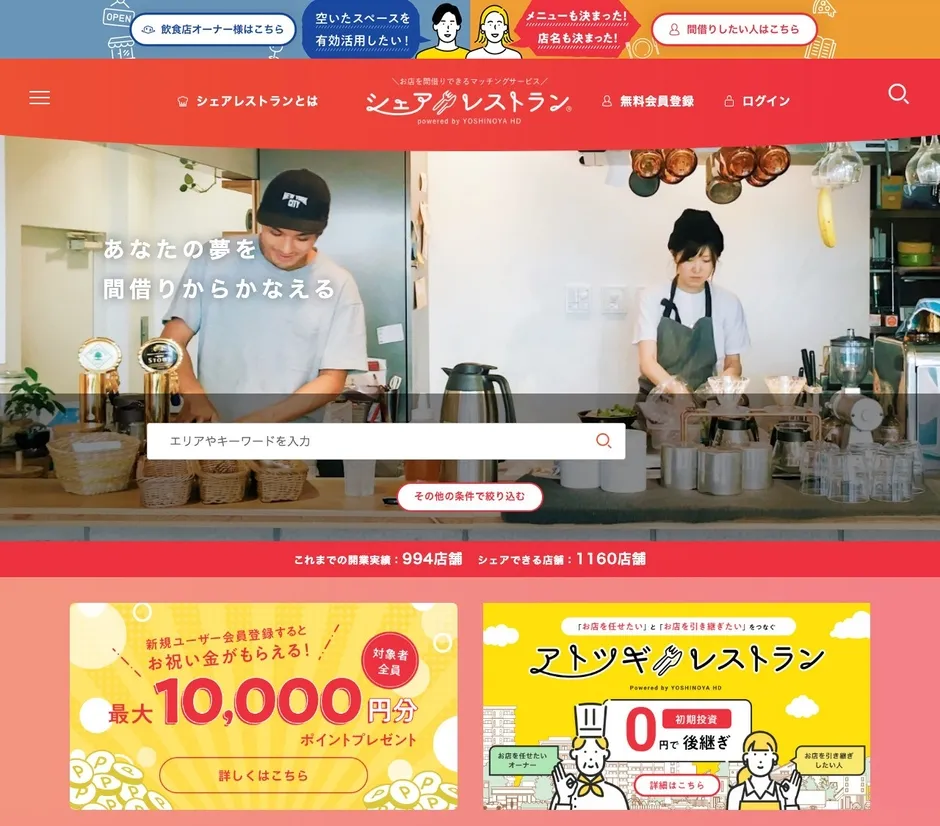 シェアレストランのサービス概要