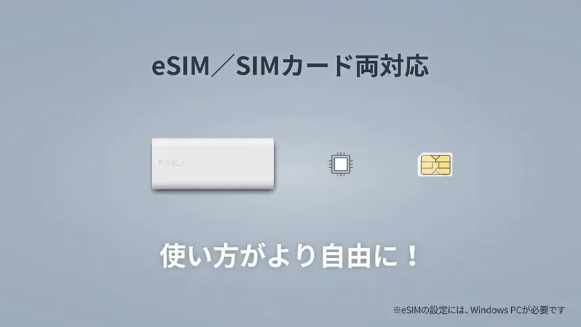eSIM/SIMカード両対応