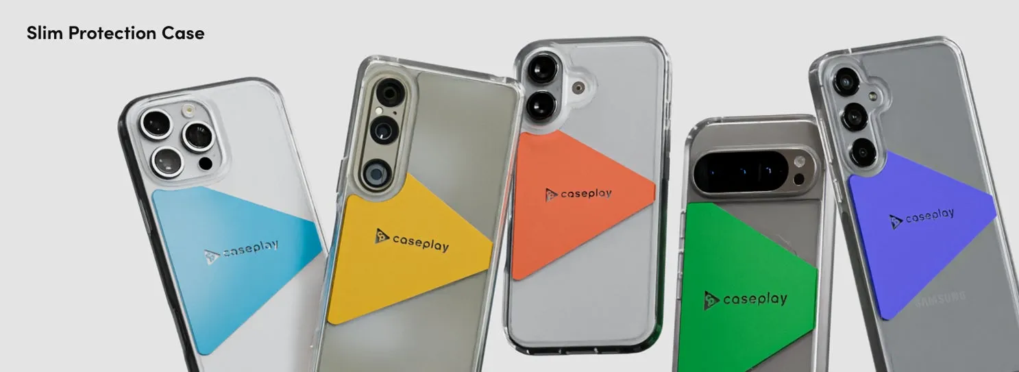 caseplayのスリムプロテクションケースの特徴を示す画像