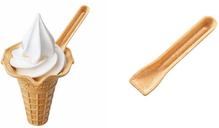 ソフトクリーム、食べるスプーン商品画像(画像はイメージです。)