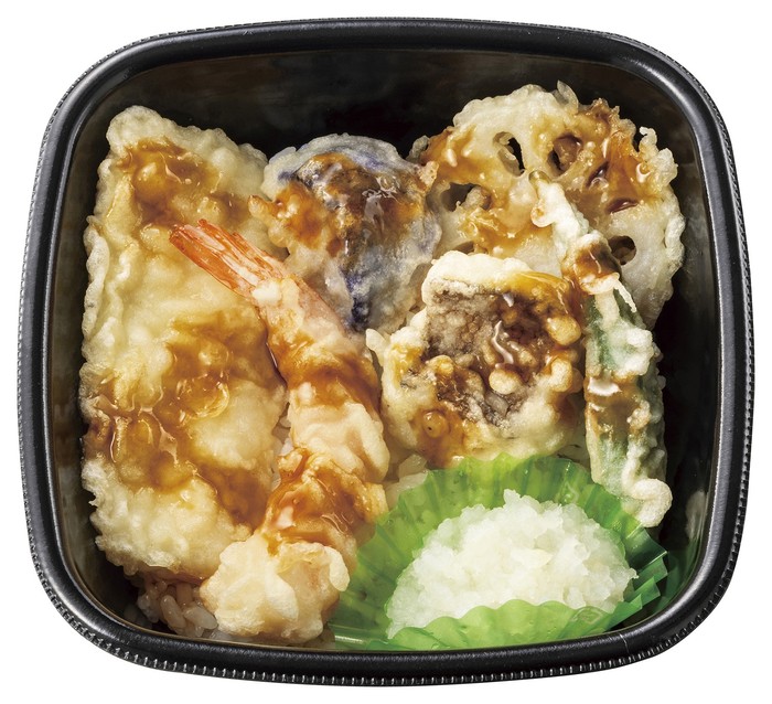 エビ/イカ/カレイ/野菜3種　おろし得天丼 602円(税込650円)