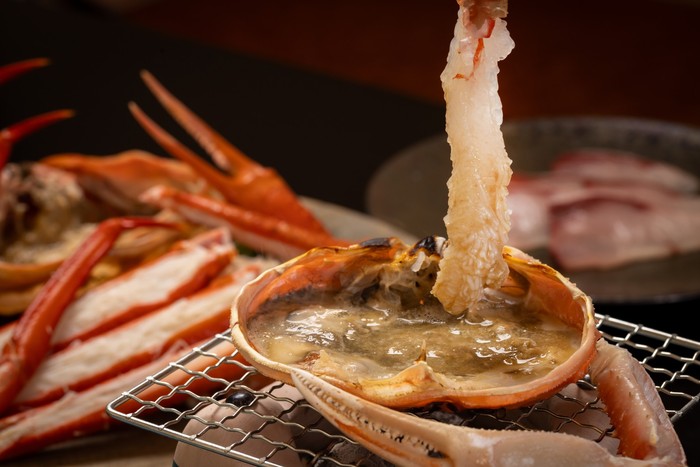 濃厚なカニみそを味わえるのもカニ料理の醍醐味（実際に提供されるメニューとは異なる可能性があります）