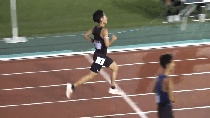 全日本大学駅伝中四国予選会(9月23日・広島市)で力走する岡本選手