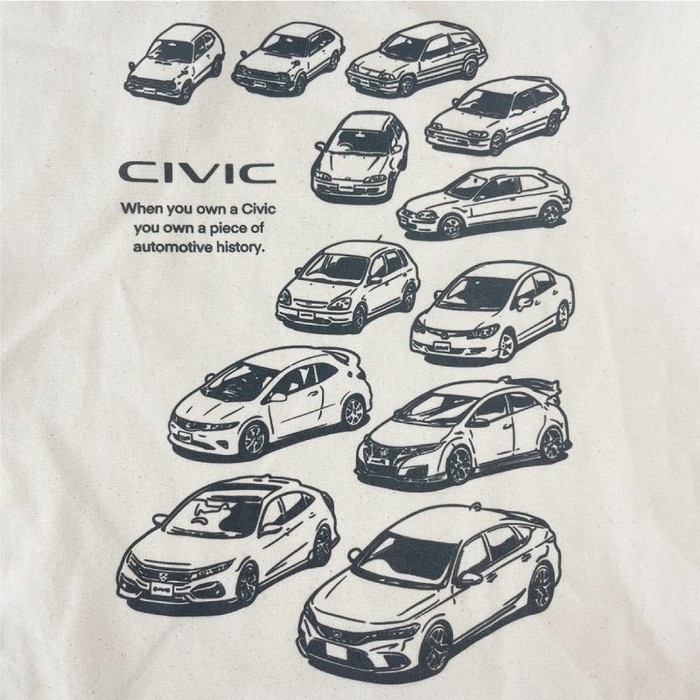 トートバッグ 2401HD43-01 HONDA CIVIC HISTORY