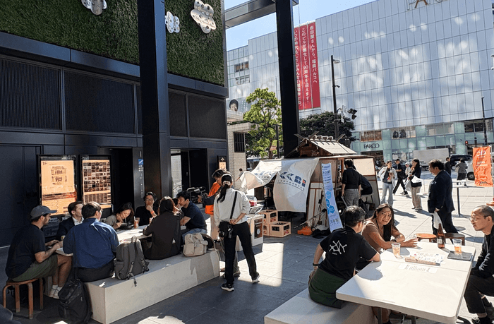 ラーメンの提供会場の様子